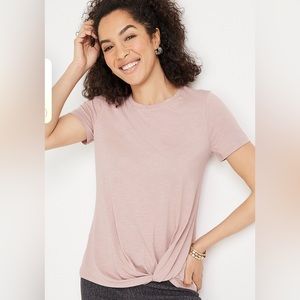 Women’s Maurice’s 24/7 Solid Knot Hem Tee - Size S - Dark Gray